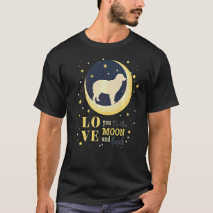 T-shirt Amour Miniature Chien Berger Australien À La Lune