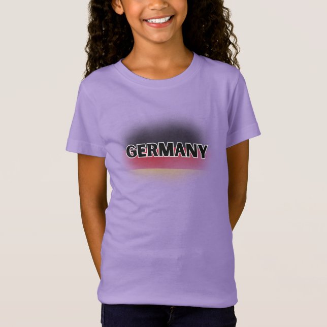 T-Shirt Amour moderne Allemagne Drapeau Europe Souvenir (Devant)