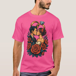 T-shirt Amour Moderne - Romantique Mariage Couple Long Man