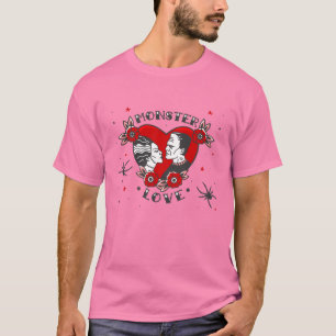 T-shirt amour monstreux rockabilly frankenstein valentin