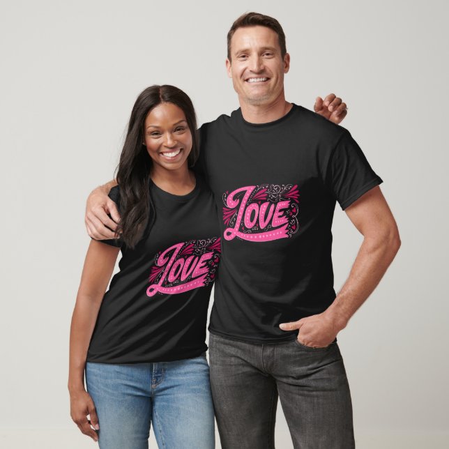 T-shirt Amour - mot sur Ornate (Unisexe)