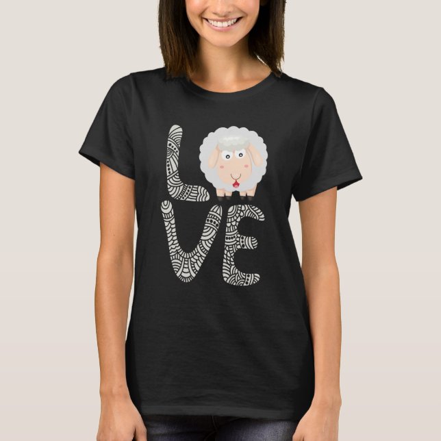 T-shirt Amour Mouton Farmer Herder Animal (Devant)