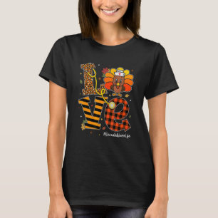 T-shirt Amour Nécessité Nécessaire Vie Infirmière Automne