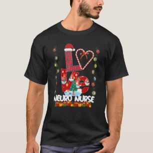 T-shirt Amour Neuro Nurse Santa Hat Candy Xmas Pajama