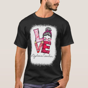 T-shirt Amour Nœud Méche Dyslexie Enseignant Saint-Valenti