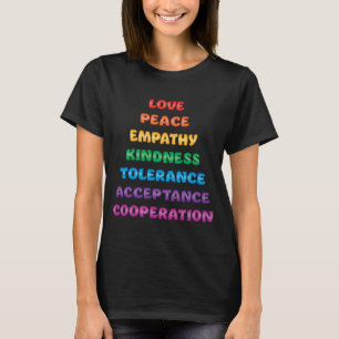 T-shirt Amour, paix...