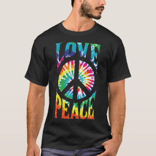 T-shirt Amour-Paix-Rétro-les années 70-Floral