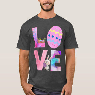 T-shirt Amour Pâques Drôle Oeufs de lapin Panier Oeufs de 