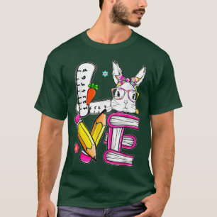 T-shirt Amour Pâques enseignant mignonne lapin visage joye
