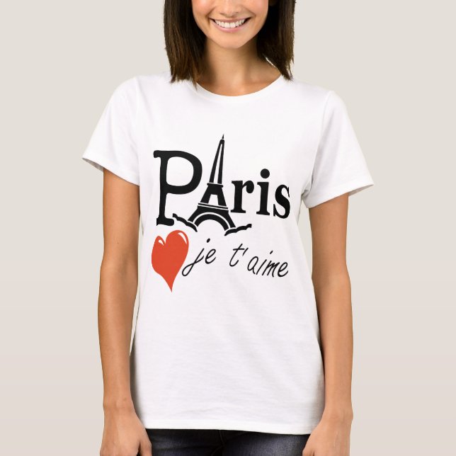 T-shirt amour Paris d'image (Devant)