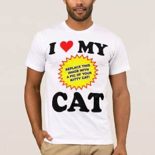 T-shirt Amour PERSONNALISABLE d'I mon chat