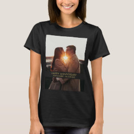 T-shirt Amour photo anniversaire moderne