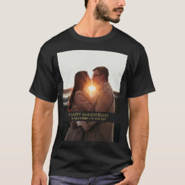 T-shirt Amour photo anniversaire moderne
