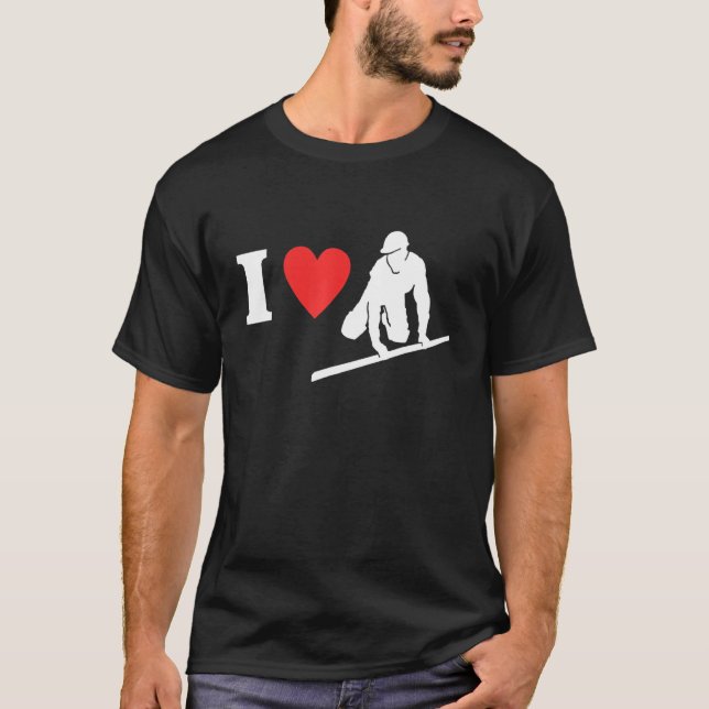 T-shirt Amour Plancher Constructeur Concret Artiste Aimer  (Devant)