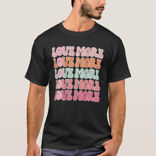 T-shirt Amour Plus Joyeux Visage Bonne Journée Citations R (Devant)