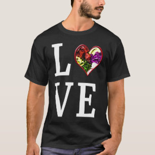 T-shirt Amour Poke Nourriture Hawaïenne Poisson