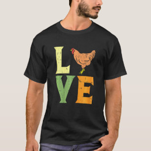 T-shirt Amour Poulet Agriturisateur Animaux Fermiers Femme