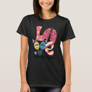 T-shirt Amour Poumon Oxygène Respiratoire Thérapiste Maigr