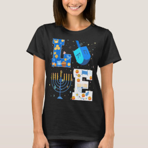 T-shirt Amour Pour Chanoukah Hanoukka Menorah Juif Juif 1