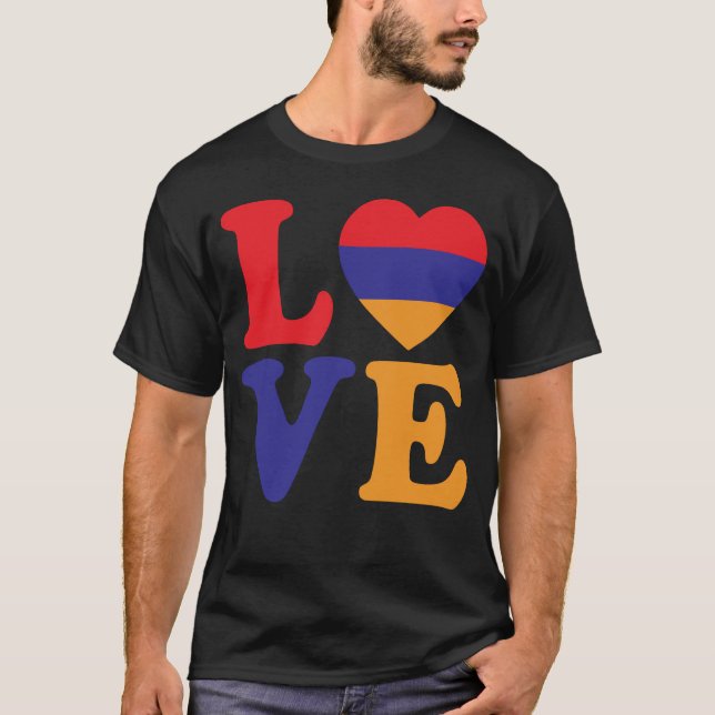 T-shirt Amour pour l'Arménie (Devant)