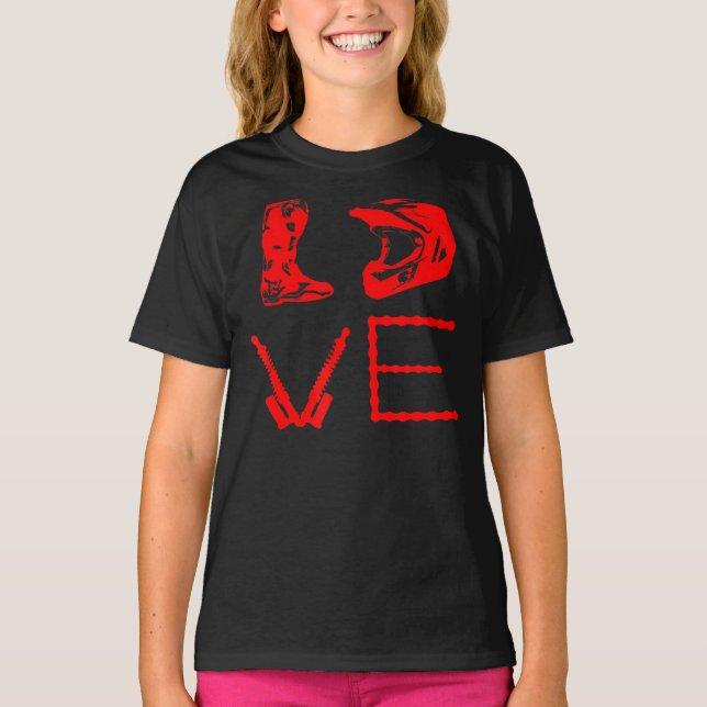 T-shirt Amour Pour Le Vélo Dirt Drôle Cadeau Pour Les Vélo (Devant)