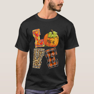 T-shirt Amour Pré-maternelle Léopard Bonjour Automne À Tou