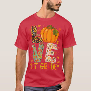 T-shirt Amour Première Année Bonne Chute Thanksgiving Femm
