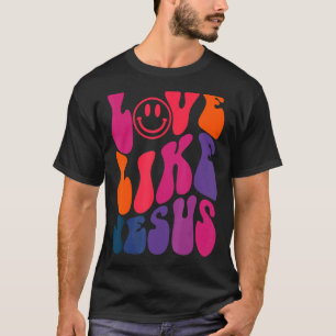 T-shirt Amour Rétro Comme Jésus Dieu Religieux Parole Chré