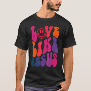 T-shirt Amour Rétro Comme Jésus Dieu Religieux Parole Chré