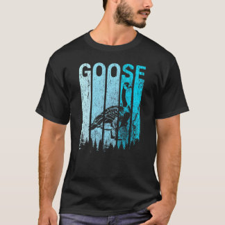 T-shirt Amour Rétro Vintage Oie Silhouette Cygne Animal