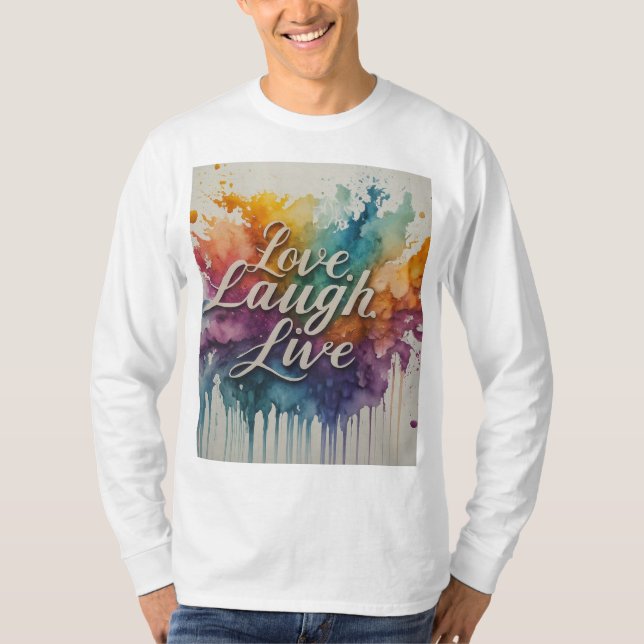 T-shirt Amour, Rire, Vivre (Devant)