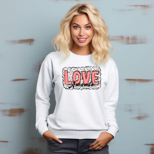 T-shirt Amour romantique Dalmation pointillée rose Imprime