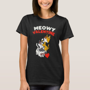 T-shirt AMOUR Saint Valentin Mignon Chat Chaton Femmes Fil