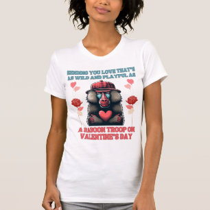 T-shirt Amour sauvage : Jouer babouin spécial de la Saint-