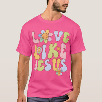 T-shirt Amour super Comme Jésus Dieu Religieux Filles Femm