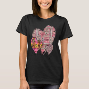 T-shirt Amour Toujours Rétro Vintage Western Hearts Valent