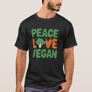 T-shirt Amour Végétalien de Paix Alimentaire Végétalien, V