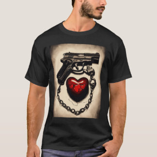 T-shirt Amour, verrouillage et chargement