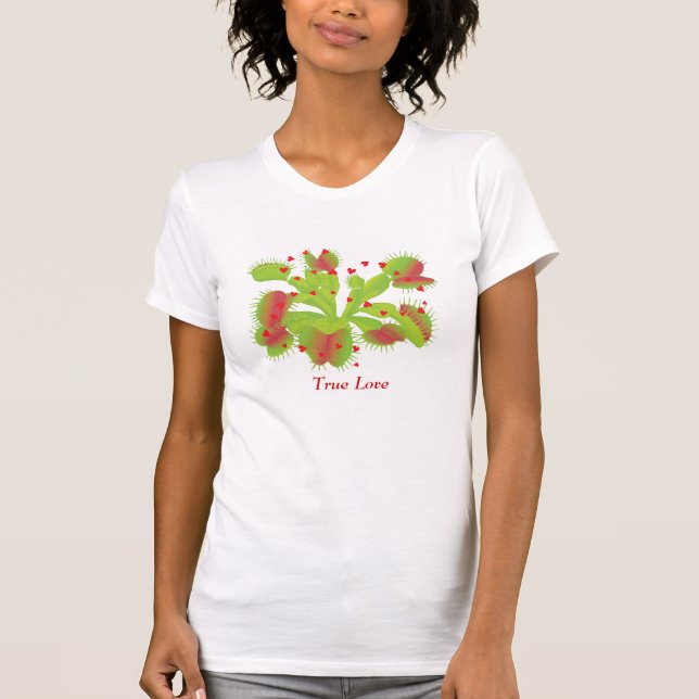 T-shirt Amour vrai pour des attrape-mouches de Vénus (Devant)