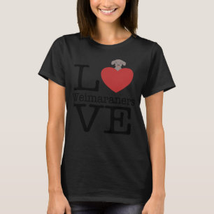 T-shirt Amour Weimaraners mignon