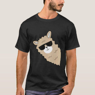 T-shirt Amoureux d'alpaca lama avec lunettes de soleil Lam