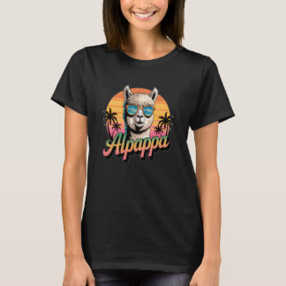 T-shirt Amoureux d'alpaca Rétro Fête des pères Alpappa Coo