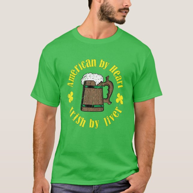 T-shirt Amoureux De Bières Jours de la Saint Patrick Drôle (Devant)
