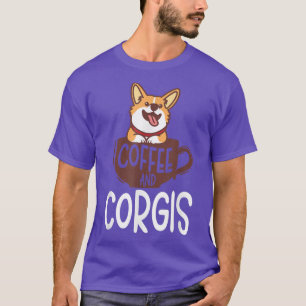 T-shirt Amoureux de café de Corgi drôle Corgis humoristiqu