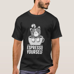 T-shirt Amoureux de café et de chat Exprimez-vous