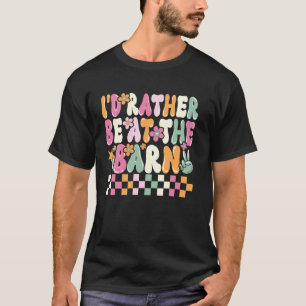 T-shirt Amoureux de chevaux J'aimerais mieux être à l'écur
