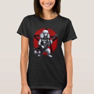 T-shirt Amoureux de chien de rock métal lourd caniche