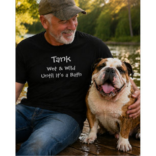 T-shirt Amoureux de Chien Personnalisé Mouillé et Sauvag