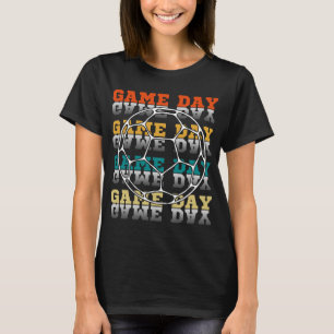 T-shirt Amoureux de football du jour de match Typographie