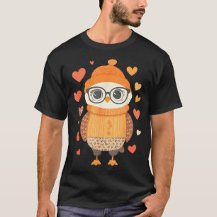 T-shirt Amoureux de hibou cœur filles Saint-Valentin femme